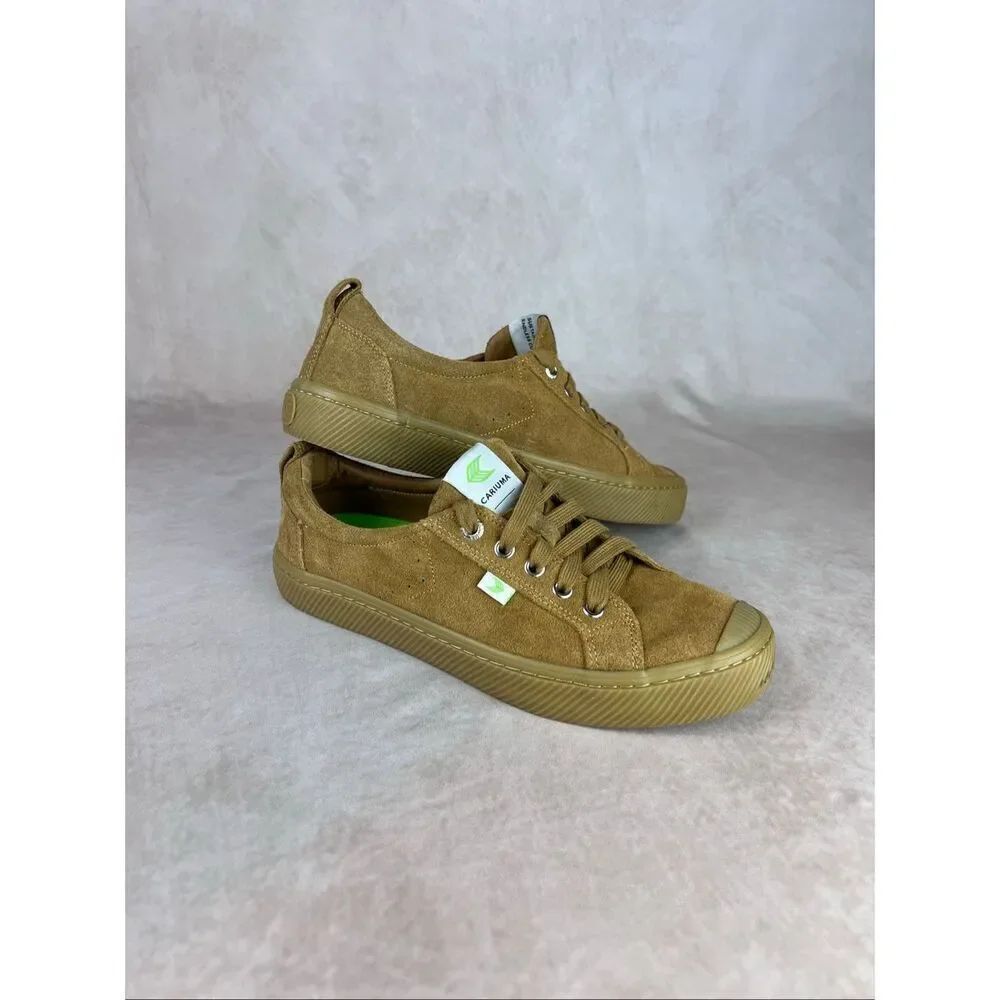 Cariuma OCA Low All Camel Suede Cloud Sneakers Shoes Womens 9 Mens 7.5